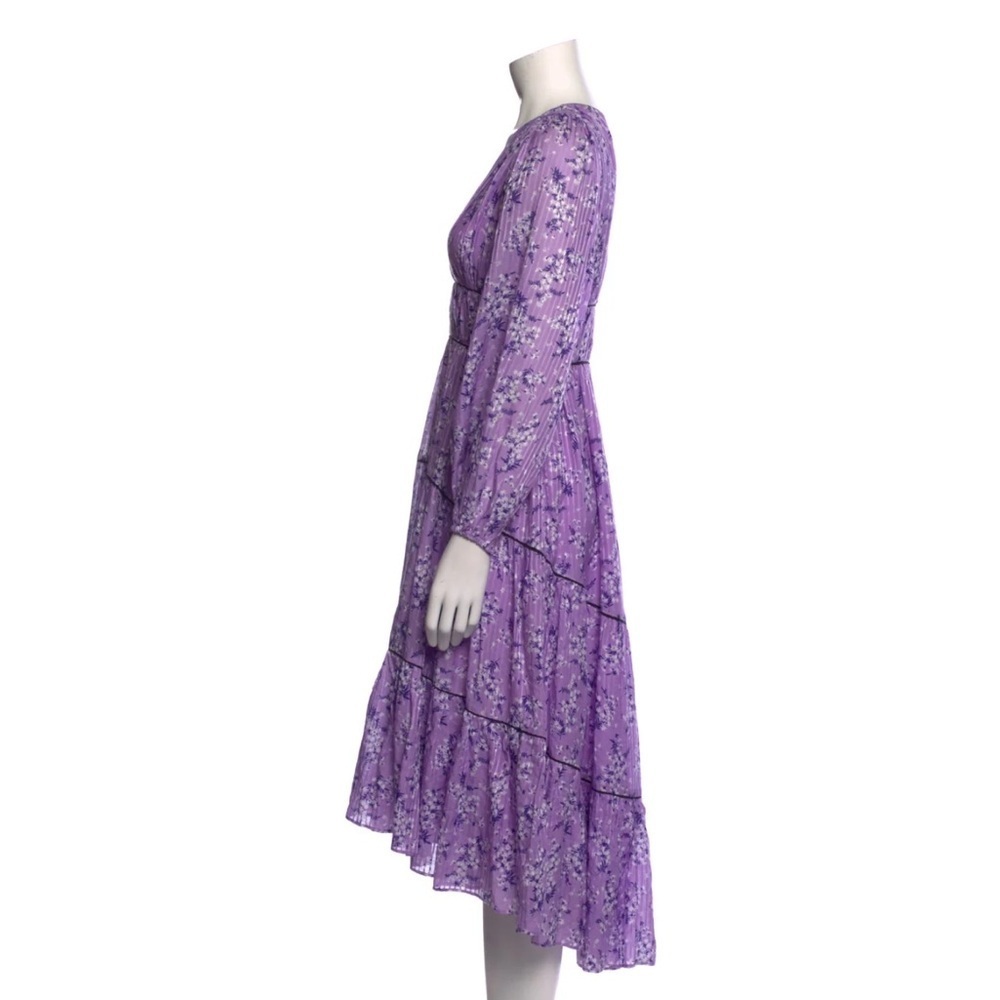 Ulla Johnson Joan Silk Lilac Cotton Floral Midi Dress Size 2 NWOT - Picture 9 of 13